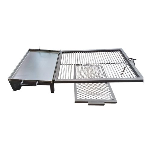 Parrilla articulada con plancha intercambiable - Herrería Oktubre